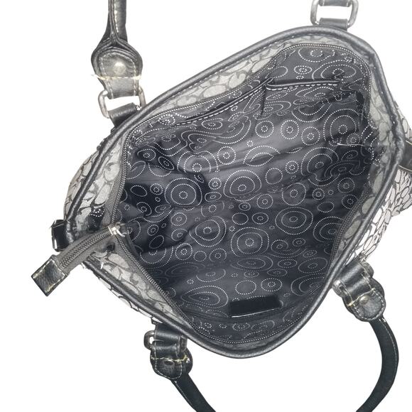 Guess Shoulder Bag with All Over Logo, Black Gray - Picture 4 of 13